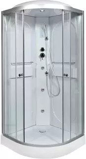 Душевая кабина 100x100x215 см Deto L601GM+EL прозрачное