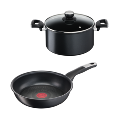 Набор посуды Unlimited 2 предмета кастрюля 5,2 л с крышкой/сковорода 24 см Tefal