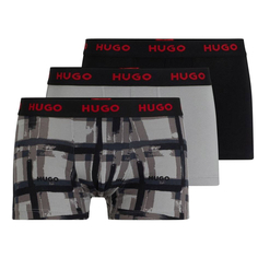 Трусы Medium Grey 3-Pack Logo Waistband Trunk Hugo