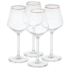 Бокал для вина, 350 мл, стекло, 4 шт, Cristal DArques, Ultime Bord Or, P7630
