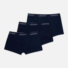 Комплект мужских трусов Lacoste Underwear 3-Pack Iconic Waist Logo, цвет синий