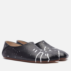 Мужские ботинки Maison Margiela MM6 Ballet Loafers Splatter, цвет чёрный