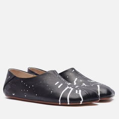 Мужские ботинки Maison Margiela MM6 Ballet Loafers Splatter, цвет чёрный, размер 46 EU