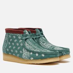 Мужские ботинки Clarks Originals Wallabee Boot, цвет зелёный
