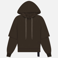 Мужская толстовка Rick Owens DRKSHDW Lido Hustler Hoodie, цвет коричневый, размер XXL