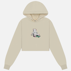 Женская толстовка RIPNDIP Travis Cropped Hoodie, цвет бежевый