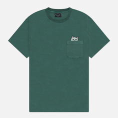 Мужская футболка RIPNDIP Lord Nermal Pocket, цвет зелёный, размер L