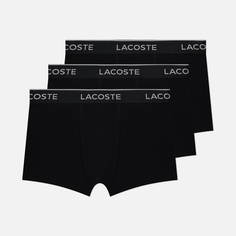 Комплект мужских трусов Lacoste Underwear 3-Pack Boxer Casual, цвет чёрный, размер XXL