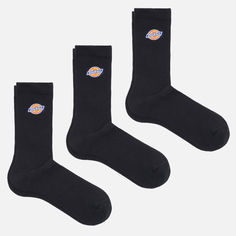 Комплект носков Dickies 3-Pack Valley Grove, цвет чёрный, размер 35-38 EU