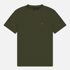 Мужская футболка Napapijri Salis Summer, цвет оливковый, размер XL