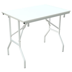 Столы для кухни стол складной ДЕЛЬТА 900х600х750мм металл/ЛДСП белый