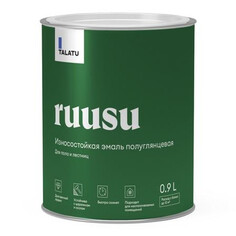 Краски и эмали для полов эмаль полиуретановая TALATU Ruusu База А для деревянных и бетонных полов 0,9 л белая,арт.S1209001001