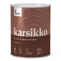 Краски и эмали фасадные краска полиакриловая TALATU Karsikko База А по дереву для фасадов 0,9 л белая, арт.S1212001001