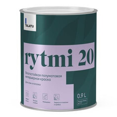 Краски для стен и потолков краска в/д TALATU Rytmi 20 База А влагостойкая полуматовая 0,9 л белая, арт.S1205001001