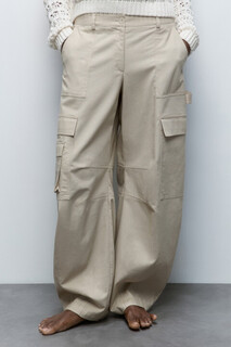 брюки женские Брюки-карго широкие из льняной ткани Befree