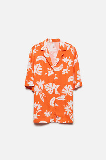блузка женская Блузка-рубашка вискозная с гавайским принтом Befree