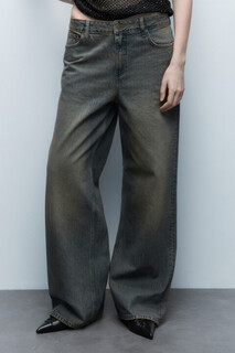 брюки джинсовые женские Джинсы широкие с эффектом масляной стирки Befree