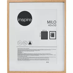 Рамка с паспарту Inspire Milo 40x50 см цвет дуб