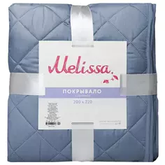Покрывало Melissa 200x220 см микрофибра стеганая цвет темно-голубой/серый