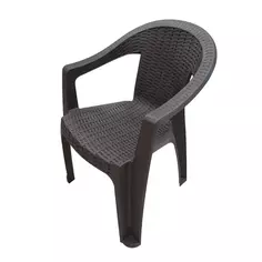Кресло Elegance 61x57x77 см полипропилен цвет коричневый Без бренда