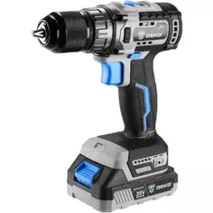 Дрель-шуруповерт аккумуляторная Deko ZKCD20V, 20 В Li-ion 2x2 Ач ДЕКО