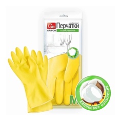 Перчатки для уборки GRIFON Перчатки резиновые хозяйственные латексные M Грифон