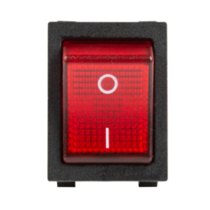 Выключатель Rexant 36-2346 клавишный 250V 30А (4с) ON-OFF красный с подсветкой (RWB-502)