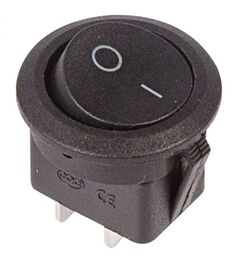 Выключатель Rexant 36-2550 клавишный круглый 250V 6А (2с) ON-OFF черный (RWB-212, SC-214, MRS-102-8)