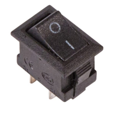 Выключатель Rexant 36-2010 клавишный 250V 3А (2с) ON-OFF черный Micro (RWB-101)