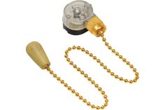 Выключатель Rexant 06-0245-A для настенного светильника c деревянным наконечником, золотой