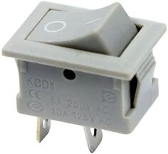 Выключатель Rexant 36-2113 клавишный 250V 6А (2с) ON-OFF серый Mini (RWB-201, SC-768)