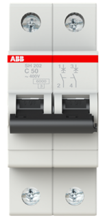 Автоматический выключатель ABB 2CDS212001R0504 2-полюсной SH202 C50