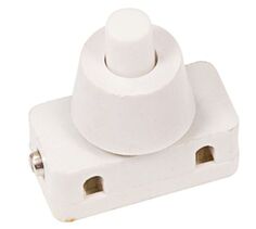 Выключатель Rexant 36-3012 кнопка 250V 2А (2с) ON-OFF белый (PBS-17A) (для настольной лампы)