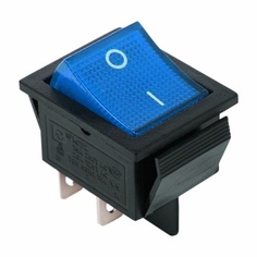 Выключатель Rexant 36-2331 клавишный 250V 16А (4с) ON-OFF синий с подсветкой (RWB-502, SC-767, IRS-201-1)