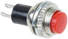 Выключатель Rexant 36-3331 кнопка металл 220V 2А (2с) OFF-(ON) диам. 10.2 красная Mini (RWD-213)