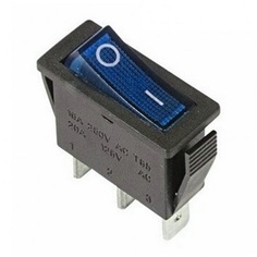 Выключатель Rexant 36-2211 клавишный 250V 15А (3с) ON-OFF синий с подсветкой (RWB-404, SC-791, IRS-101-1C)