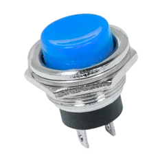 Выключатель Rexant 36-3352 кнопка металл 250V 2А (2с) OFF-(ON) диам. 16.2 синяя (RWD-306)