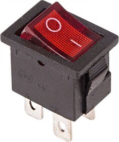 Выключатель Rexant 36-2190 клавишный 250V 6А (4с) ON-OFF красный с подсветкой Mini (RWB-207, SC-768)