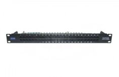 Патч-панель SNR SNR-C3-19-50 телефонная, 19", 1U, Cat 3, 50 портов RJ45 (8p4c), неэкранированная, 110 IDC