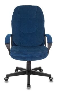 Кресло офисное Бюрократ CH-868N/VELV29 руководителя, крестовина пластик, ворсовая ткань, цвет: темно-синий