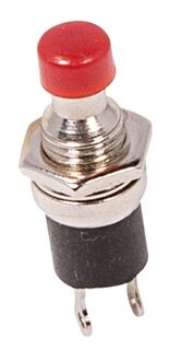 Выключатель Rexant 36-3310 кнопка металл 220V 2А (2с) OFF-(ON) диам. 7.2 красная Micro (RWD-301, PBS-10B)