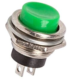 Выключатель Rexant 36-3353 кнопка металл 250V 2А (2с) OFF-(ON) диам. 16.2 зеленая (RWD-306)