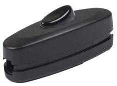 Выключатель Rexant 36-3018 кнопка 250V 2А ON-OFF черный на электропровод (для настольной лампы)