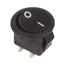 Выключатель Rexant 36-2510 клавишный круглый 250V 3А (2с) ON-OFF черный Micro (RWB-105, SC-214)