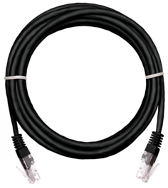 Кабель патч-корд U/UTP 5e кат. 1.5м Netlan EC-PC4UD55B-BC-PVC-015-BK-10 2хRJ45/8P8C 26AWG(7x0.16 мм), чистая медь, PVC нг(B), черный, уп/10шт