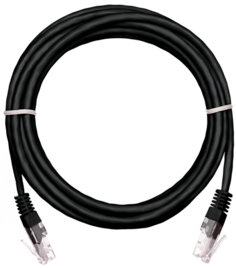 Кабель патч-корд U/UTP 5e кат. 5м Netlan EC-PC4UD55B-BC-PVC-050-BK-10 2хRJ45/8P8C 26AWG(7x0.16 мм), чистая медь, PVC нг(B), черный, уп/10шт