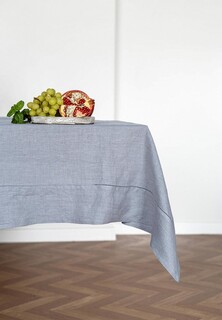 Скатерть Bellehome Silver однотонная 150х240 хлопок/лен