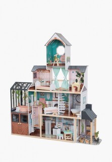 Дом для куклы KidKraft Особняк Селесты, с мебелью 24 предмета в наборе и с гаражом, свет, звук, для кукол 30 см
