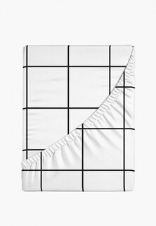 Простыня 1,5-спальная Crazy Getup на резинке 200х120х25 см Grid paper