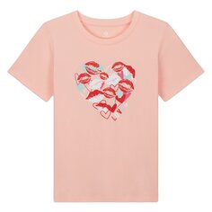 Converse Женская футболка ValentineS Day Heart Tee Storm Pink